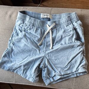 Hollister Pale Blue Elastic Waist Shorts with Drawstring XS